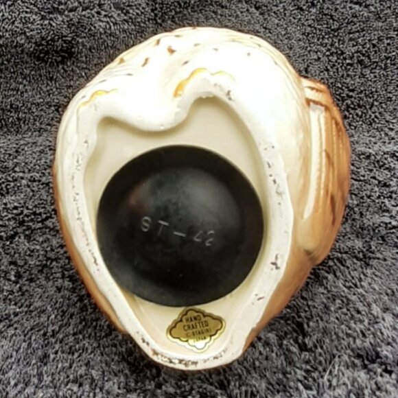 Otagiri Mid Century OMC Japan Owl Bird Piggy Hand Painted 5" Ceramic Coin Bank - Picture 3 of 8